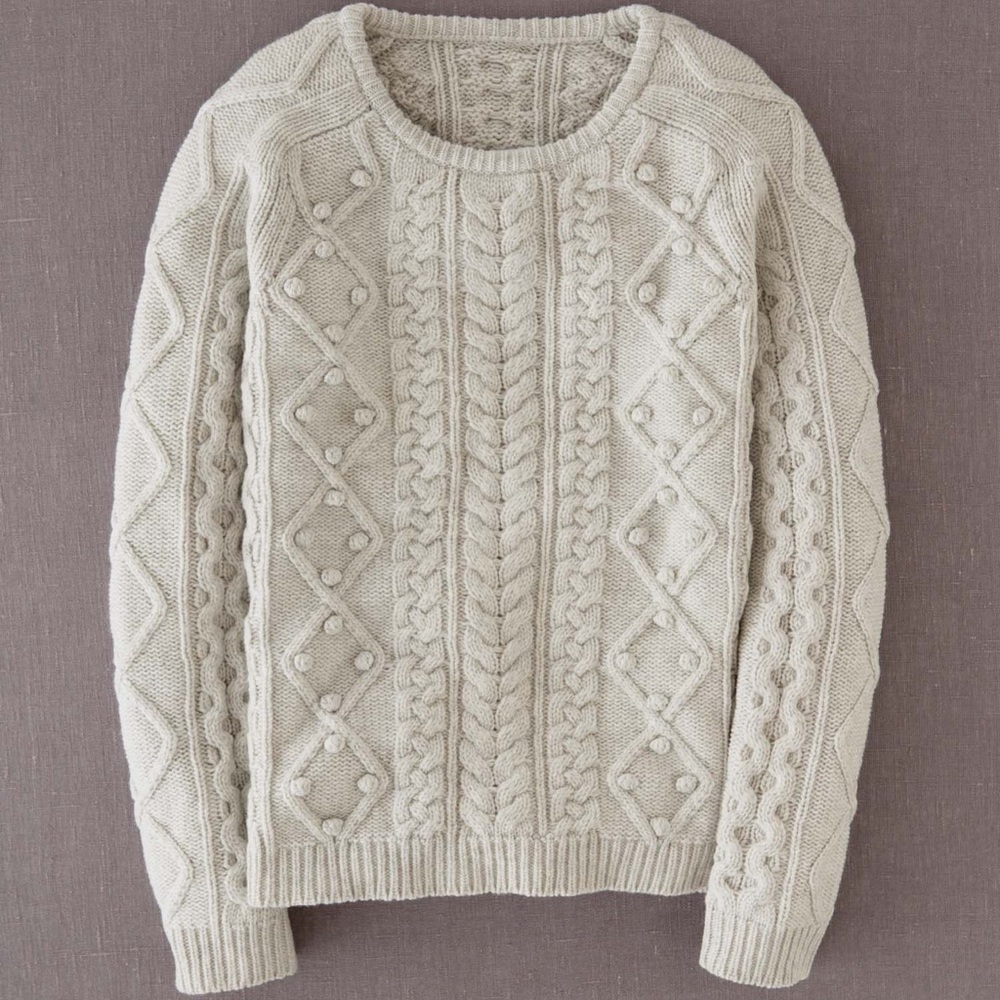 Boden Wool Cable Sweater Size 4P